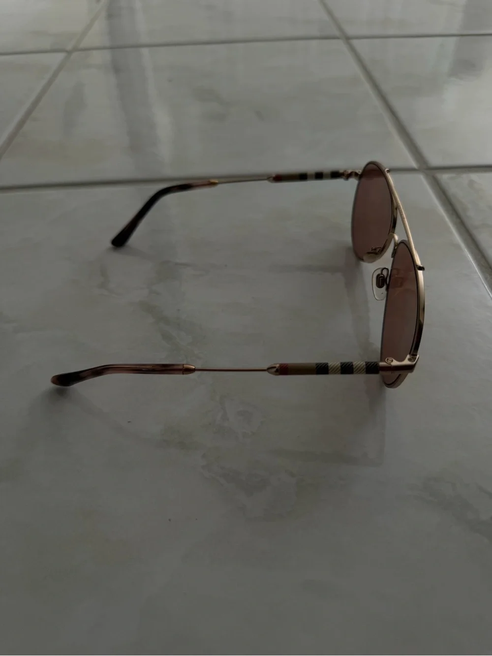 Burberry Gold Frame Aviator